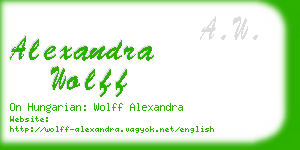 alexandra wolff business card